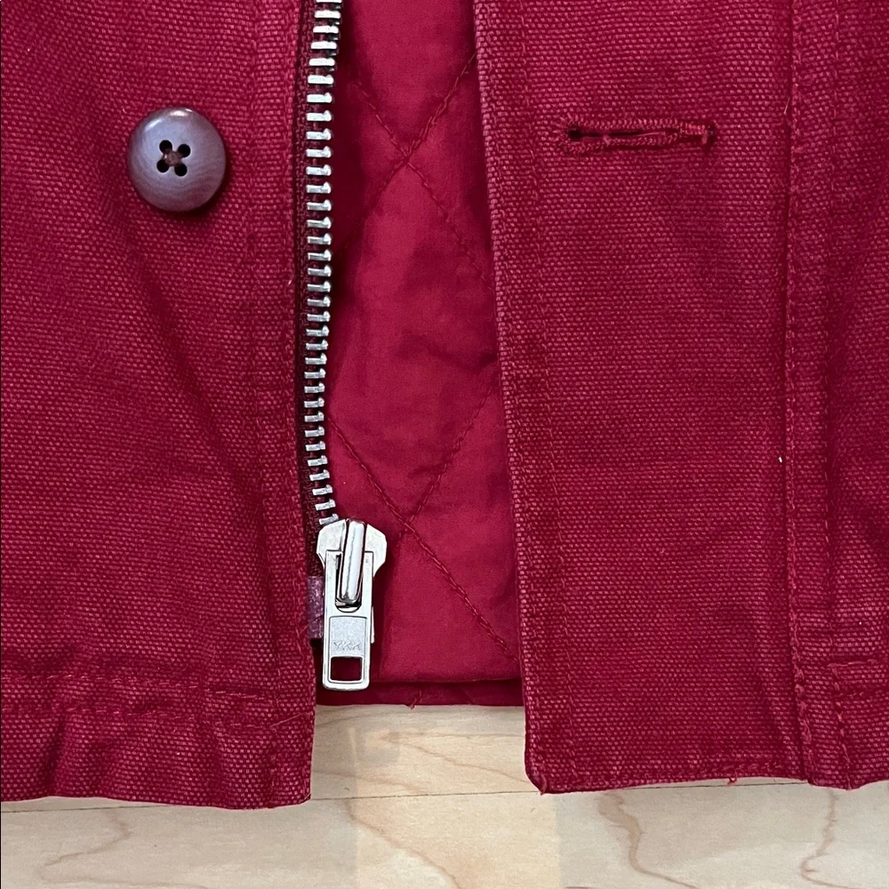 Vintage Evergreen Outerwear Red Canvas Jacket Men's M Oversized - Picture 8 of 11